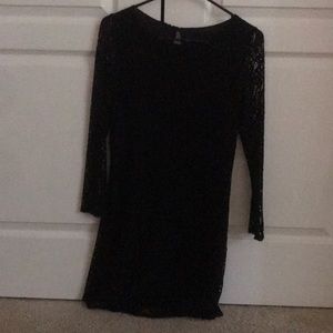 Black lace dress!